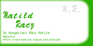 matild racz business card